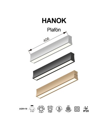 HANOK * PLAFÓN LED 14W 3000K 110º BLANCA